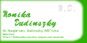 monika dudinszky business card